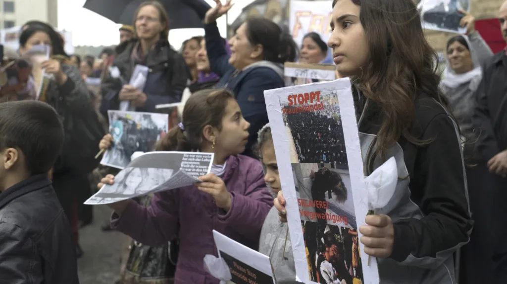 Demonstrace - jezídi v Iráku