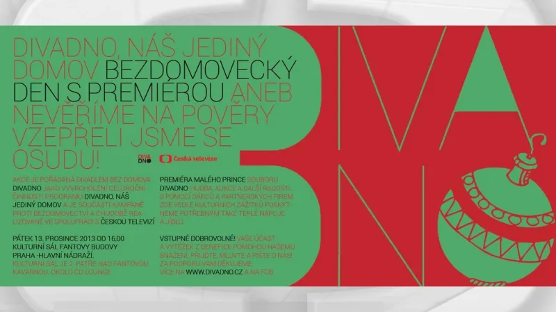 Pozvánka na Bezdomovecký den s premiérou