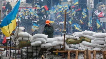 Barikády kyjevských demonstrantů
