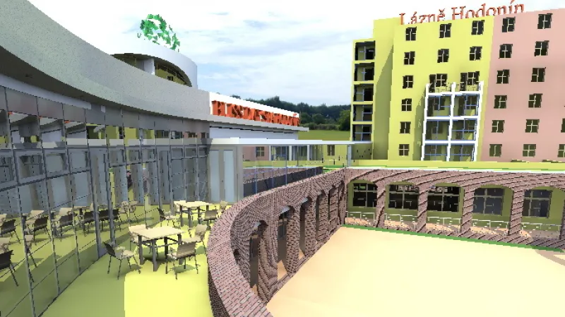 Vizualizace areálu Bliss Day Spa v Hodoníně