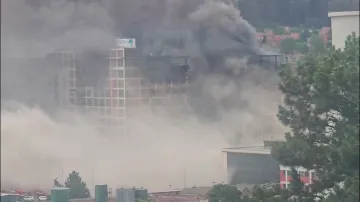 Požár budovy ve Zlíně