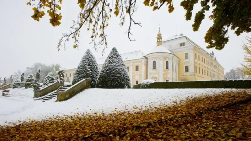 První sníh v Lysé nad Labem