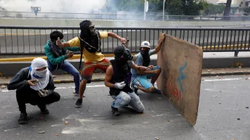 Venezuelské demonstrace na podporu předáka opozice Caprilese