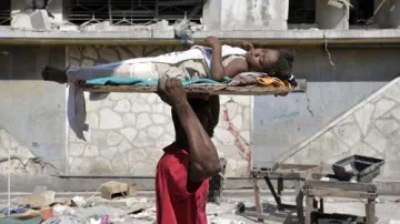 Oběti zemětřesení na Haiti