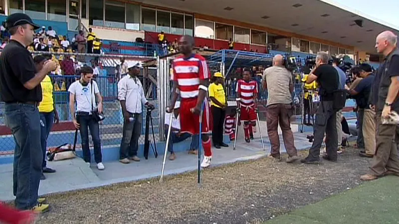 Fotbalový zápas na Haiti