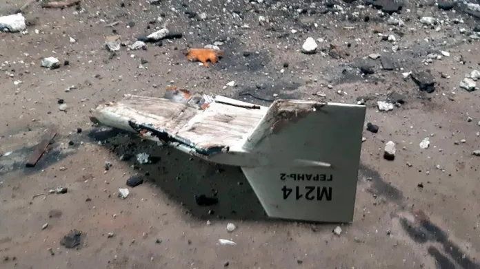 Snímek dronu zveřejněný ukrajinskou armádou