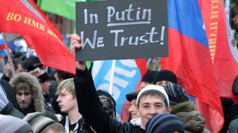 Stoupenci strany Jednotné Rusko