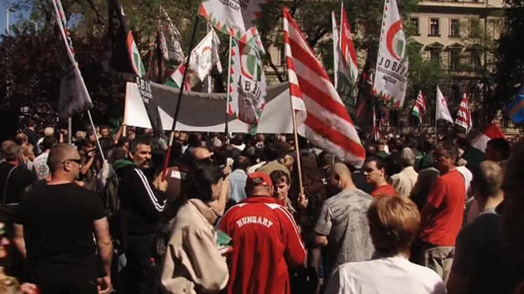 Demonstrace strany Jobbik