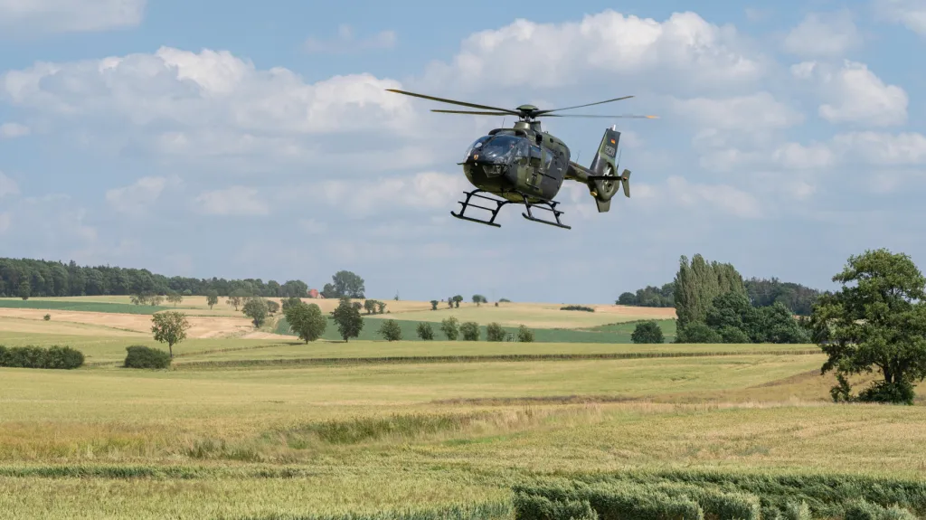 V Německu havaroval vojenský vrtulník Eurocopter EC135