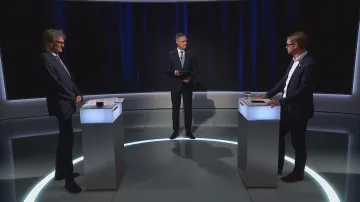 Duel ČT24: Poslanec Miroslav Ševčík (za SPD) a předseda TOP 09 Matěj Ondřej Havel