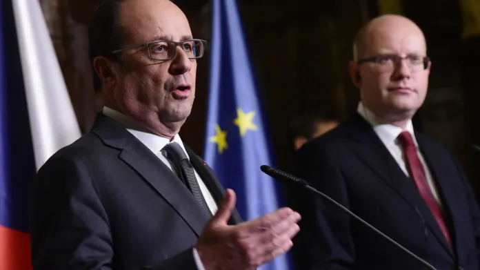 Francois Hollande a Bohuslav Sobotka