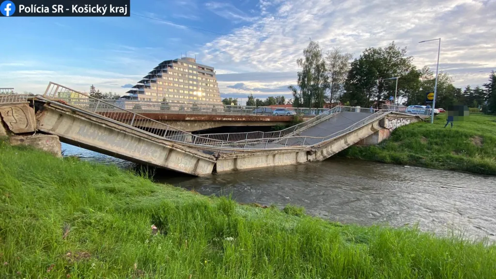 Propadlý most ve Spišské Nové Vsi