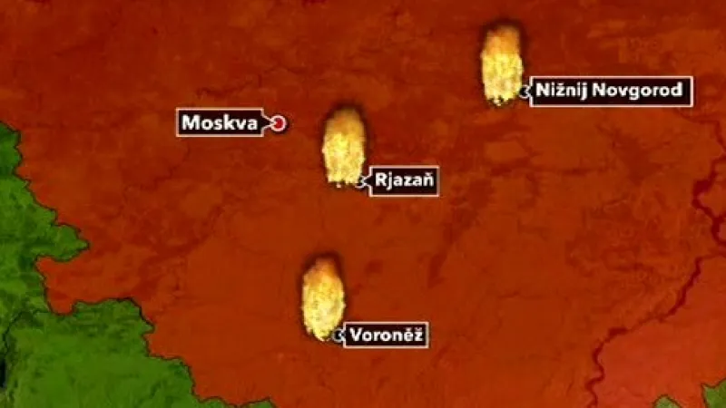 Oblasti nejvíce postižené ohněm