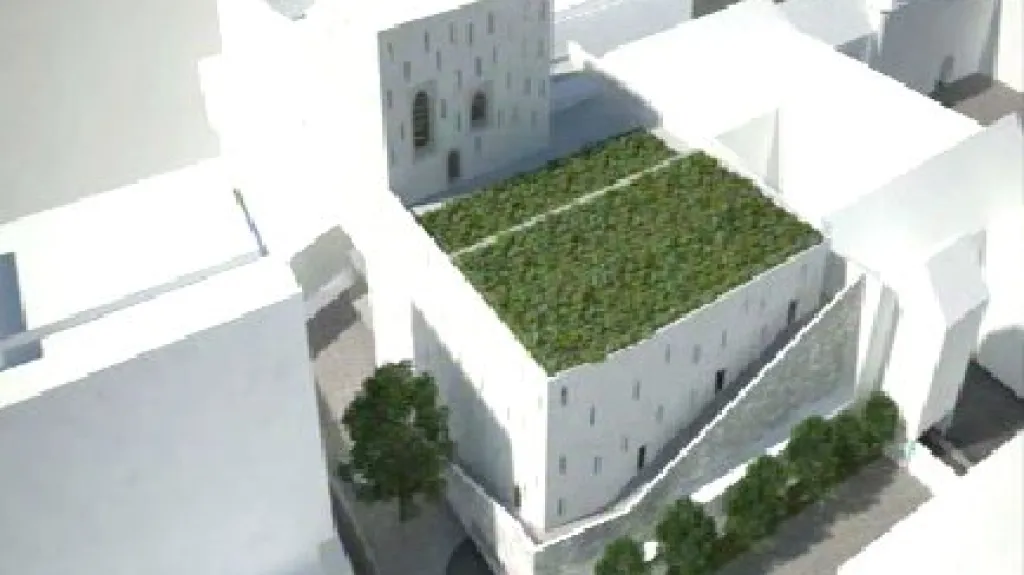 Vizualizace parkovacího domu v Panenské ulici