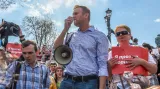 Alexej Navalnyj na protestu v Moskvě