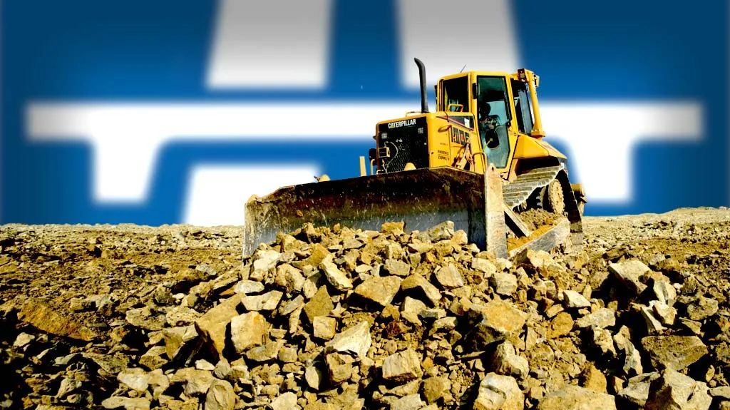 Buldozer na dálnici