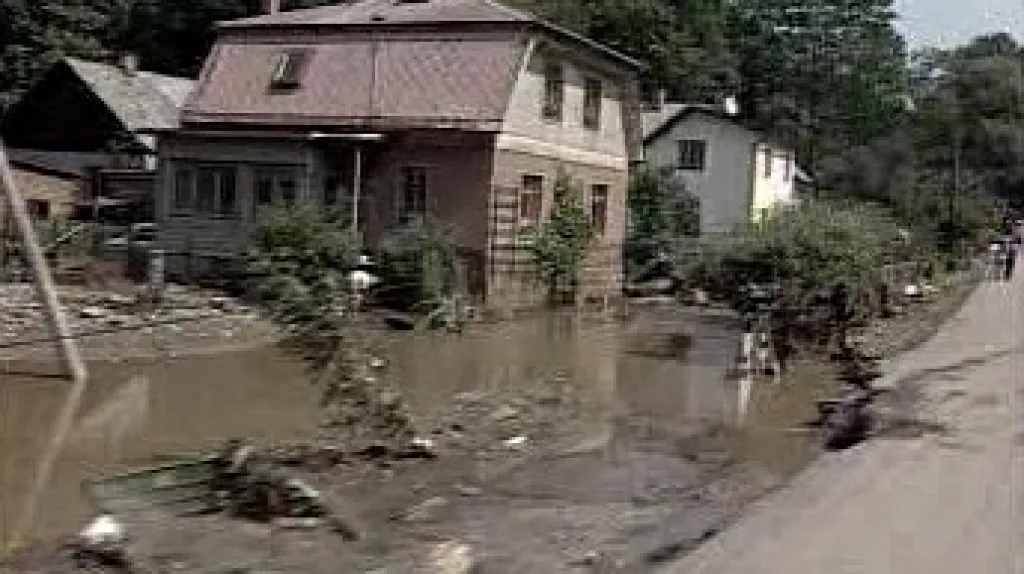 Rozvodněná řeka Dědina