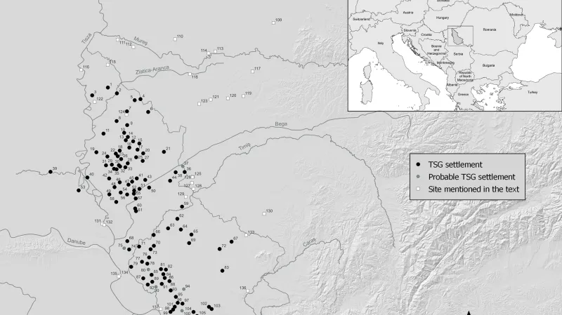 Mapa objevených sídel