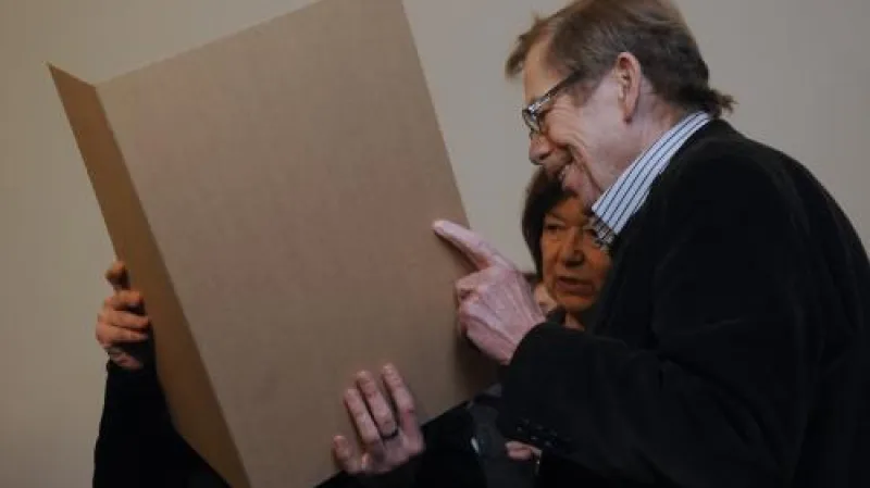 Charlotta Kotíková a Václav Havel