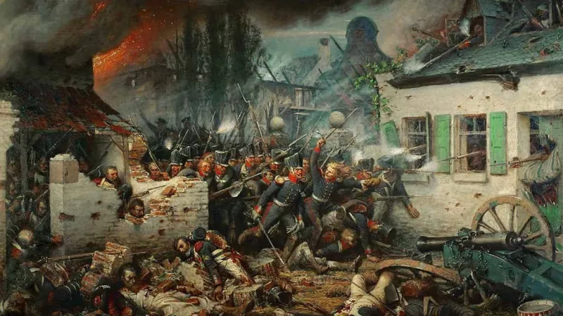 Adolf Northern: Prusové v Plancenoit (1876)