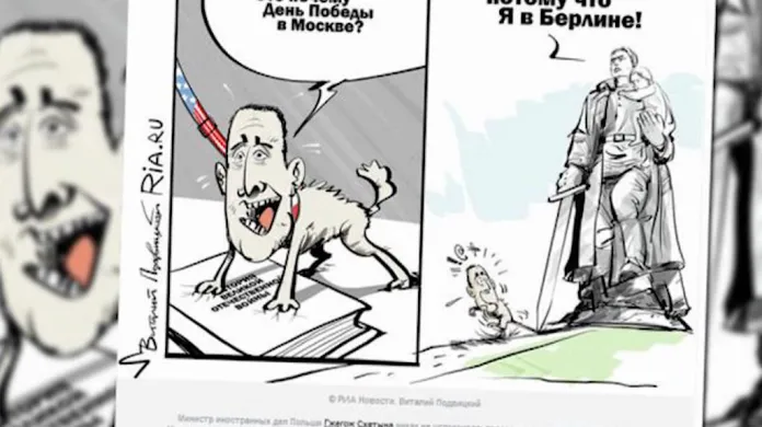 Karikatura polského ministra zahraničí