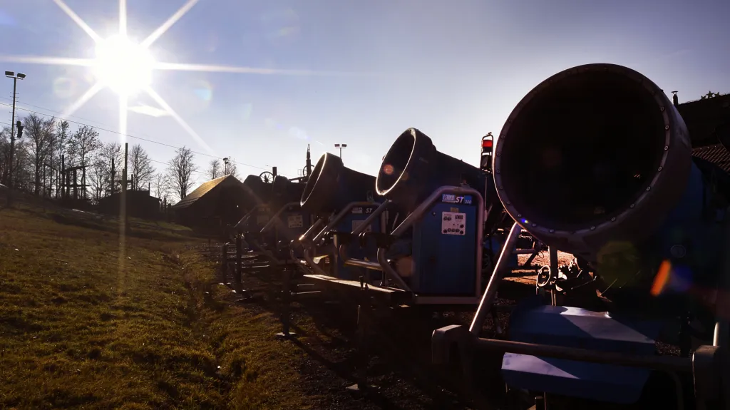 Jarní počasí na sjezdovkách