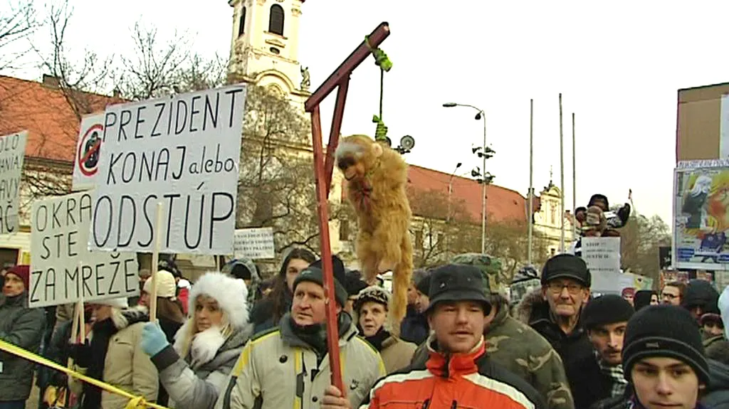 Slováci protestovali proti korupci odhalené ve spise Gorila