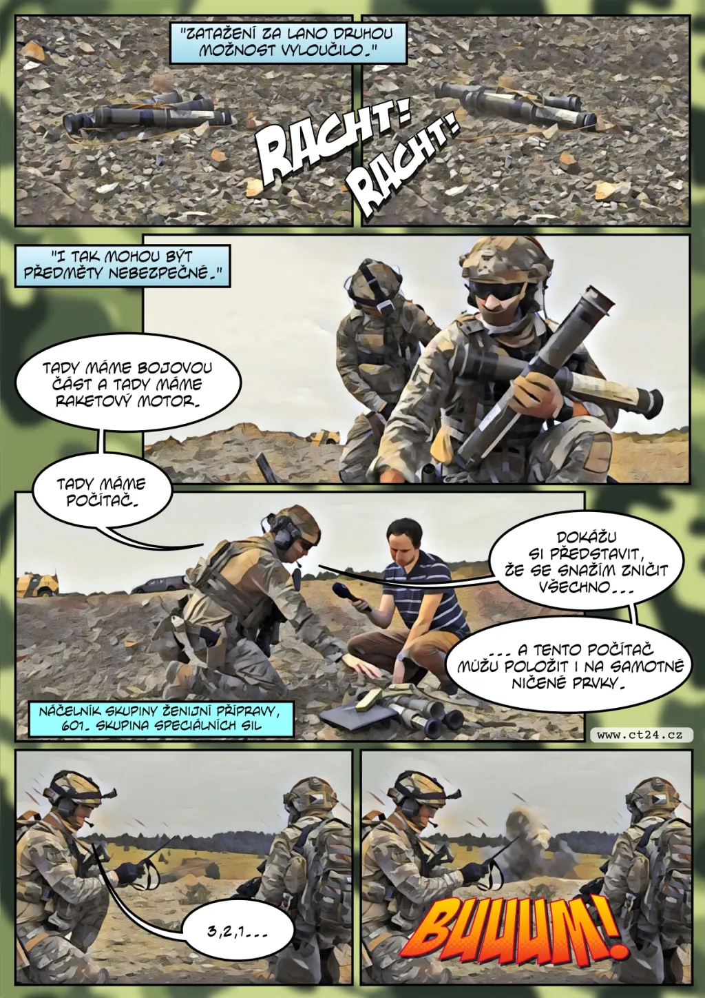 Pyrotechnici české armády prověřují své schopnosti při cvičení