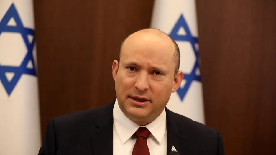 Naftali Bennett během zasedání izraelské vlády
