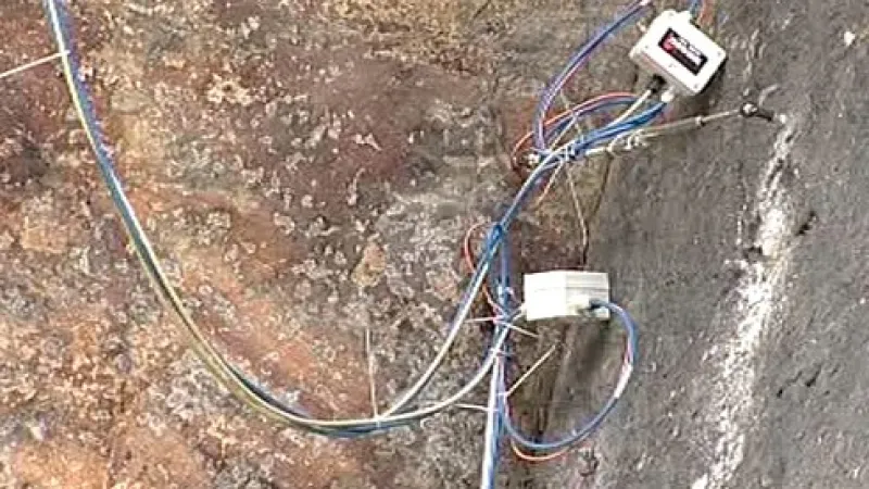 Čidla na kontrolu skalního masivu