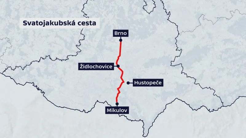 Jihomoravská část Svatojakubské cesty