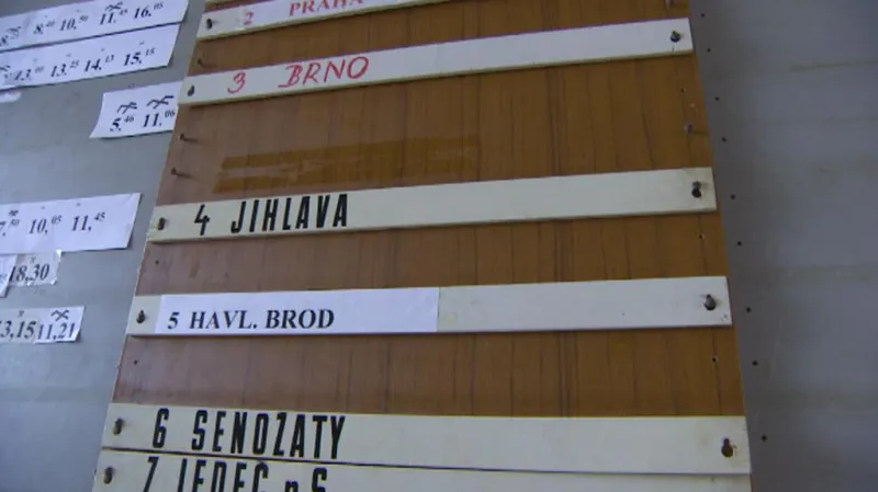 Z autobusového nádraží v Humpolci