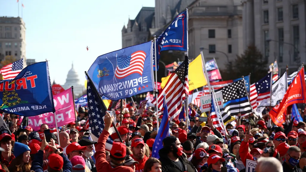 Do Washingtonu dorazili podporovatelé prezidenta Donalda Trumpa