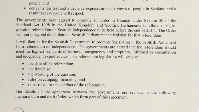 Dohoda o uspořádání skotského referenda