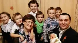 Světlana Davydovová a Anatolij Gorlov se svými dětmi