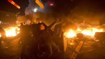 Boje na kyjevském náměstí Nezávislosti