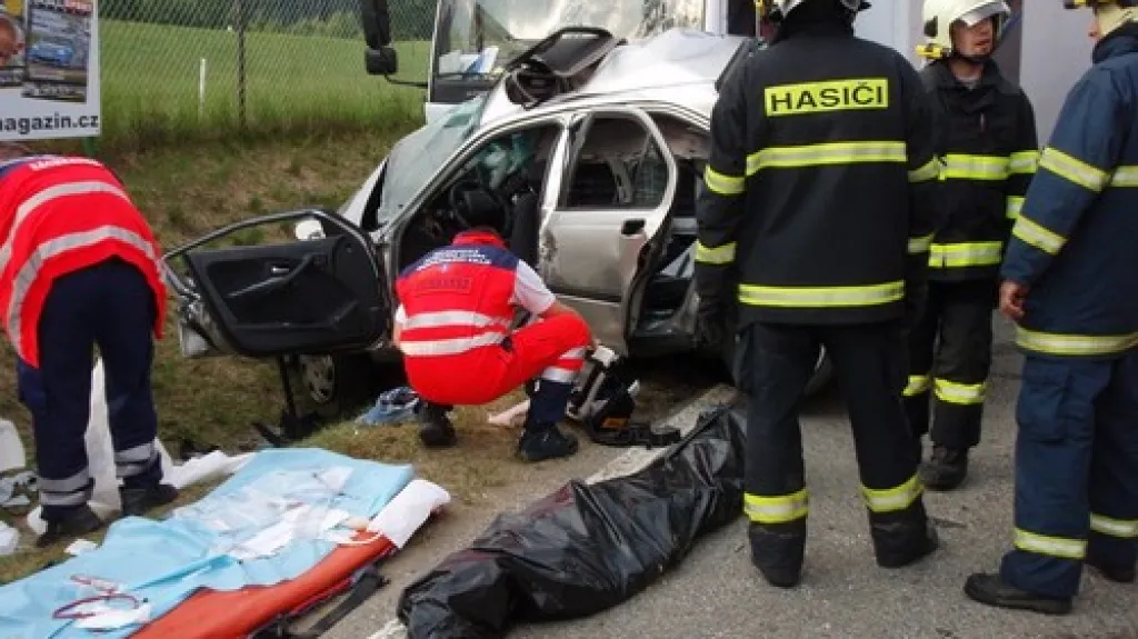 Záchranáři u nehody