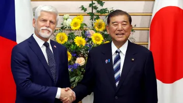 Japonský premiér Šigeru Išiba s prezidentem Petrem Pavlem v oficiální rezidenci premiéra v Tokiu