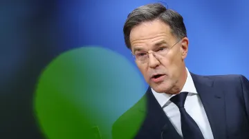 Generální tajemník NATO Mark Rutte během tiskové konference 2. prosince 2025 v Bruselu
