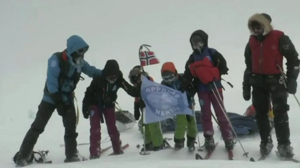 Norští školáci na Severním pólu