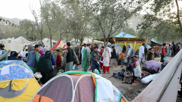 Provizorní uprchlický tábor v Kábulu