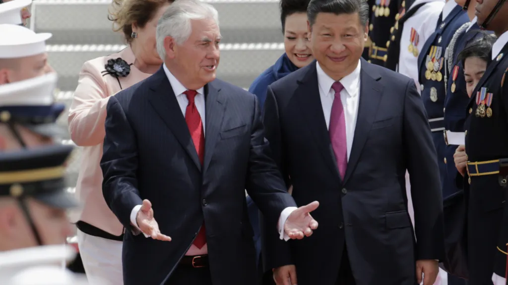 Si Ťin-pchinga uvítal na Floridě šéf americké diplomacie Rex Tillerson