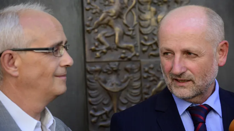 Jiří Balvín a Jan Burian (vlevo)