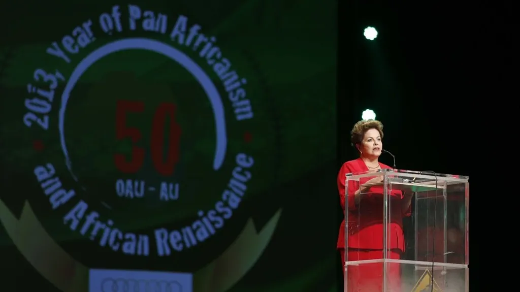 Brazilská prezidentka Dilma Vana Rousseffová na summitu