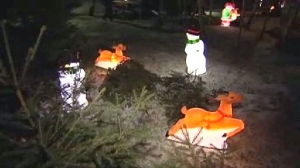 Vánoční dekorace zahrady