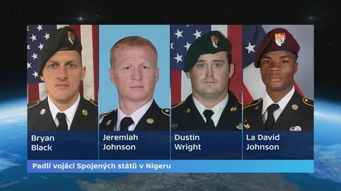 Američtí vojáci, kteří padli při operaci v Nigeru