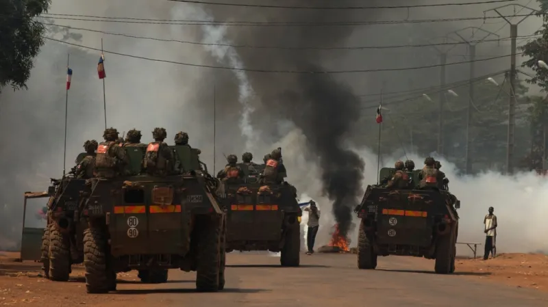 Francouzští vojáci v Bangui