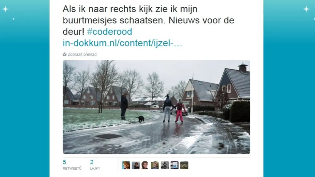 Nizozemci bruslí v ulicích