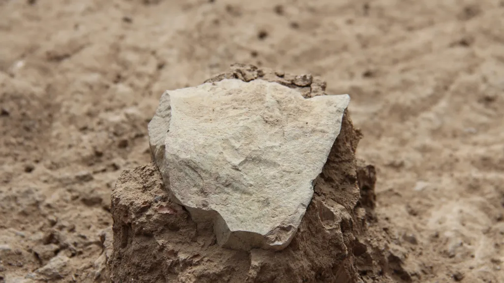Jeden z kamenných nástrojů nalezených u jezera Turkana