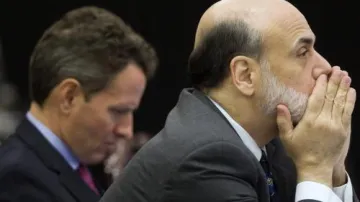 Ben Bernanke a Timothy Geithner